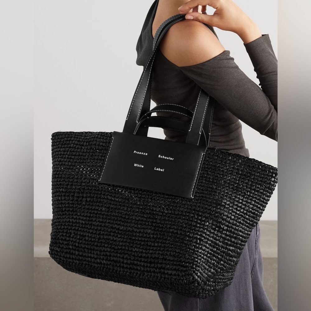 Proenza Schouler White Label - Large Black Raffia Tote